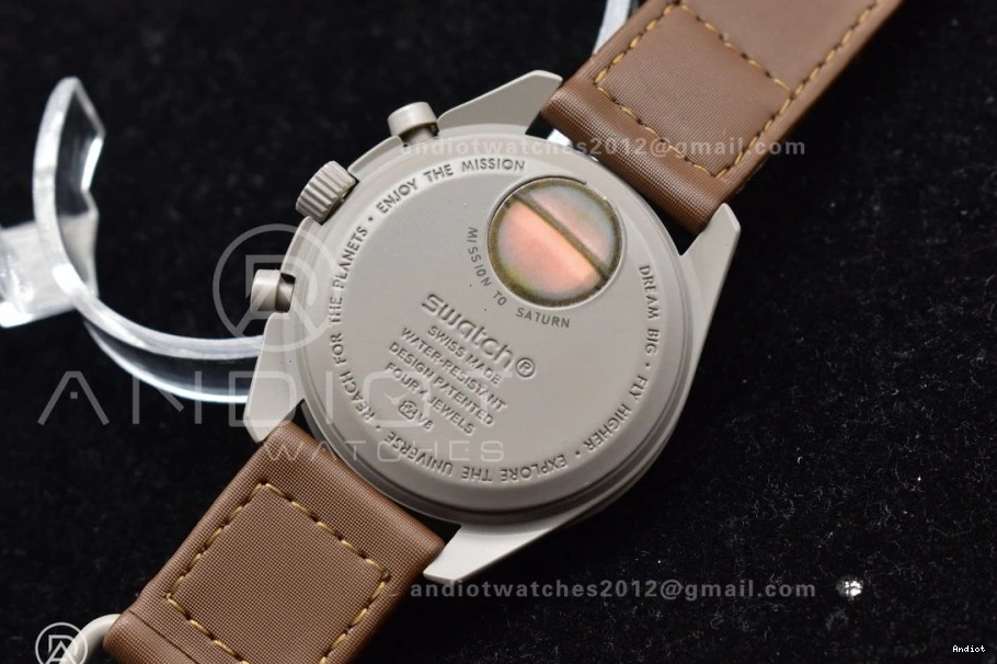 Quartz Bioceramic Nylon Omega Strap On X Saturn Swatch To Mission Moonwatch 0406